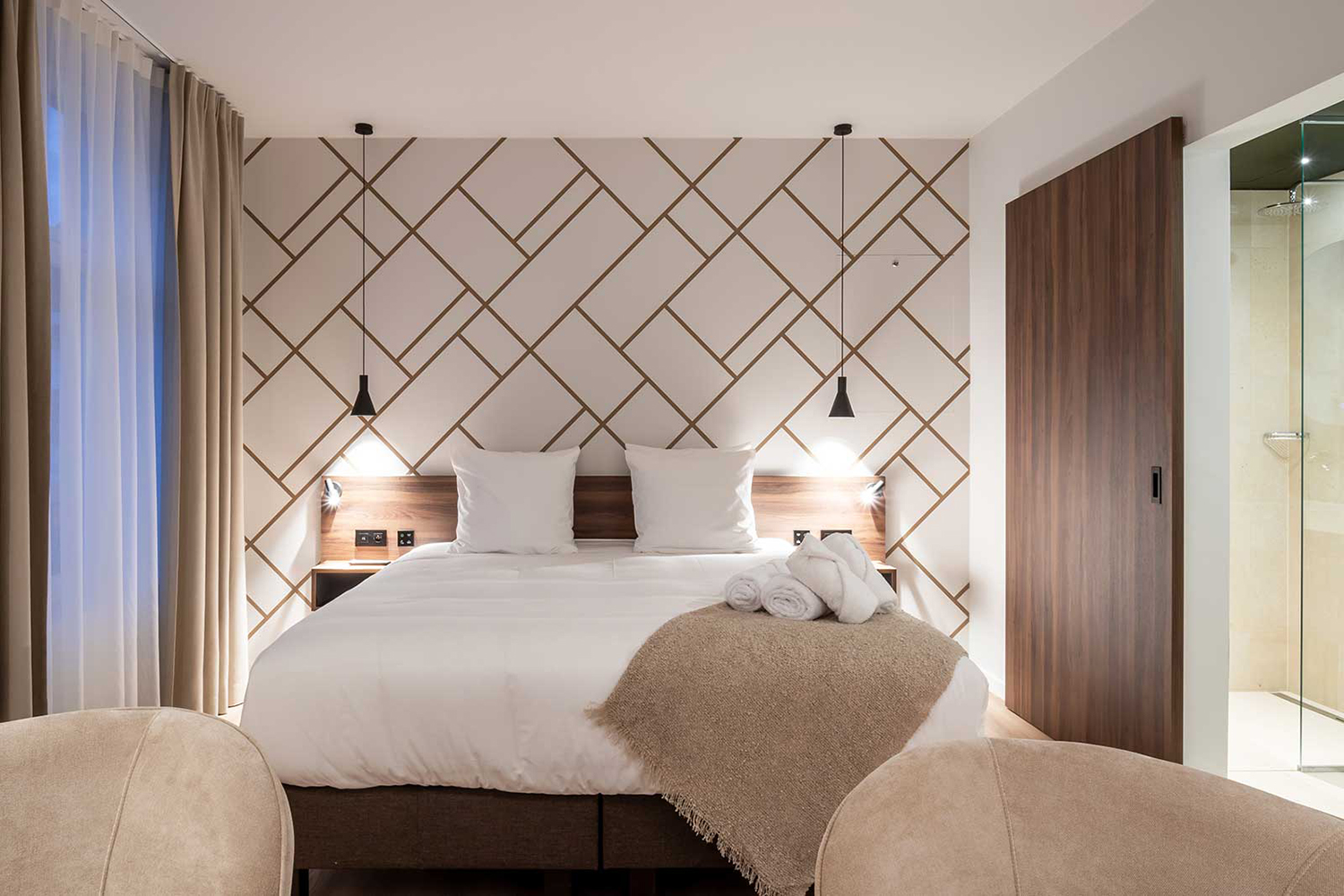 Les meilleurs hôtels à Gand ou Gent en Belgique : Chambre chaleureuse au One Two Four Hotel & Spa