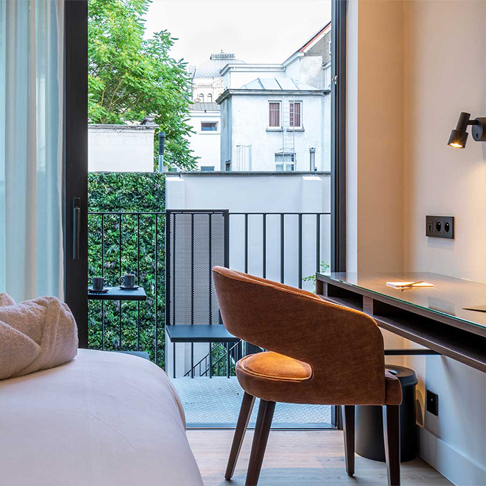 Les meilleurs hôtels à Gand ou Gent en Belgique : Vue sur le jardin depuis le One Two Four Hotel & Spa
